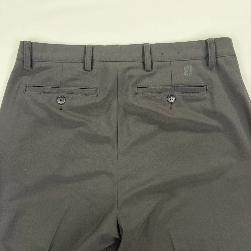 FootJoy FJ Golf‎ Pants Mens 33x34 Flat Front Stretch Performance Athletic Black